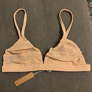 SKIMS NWT Mesh Triangle Bralette in Clay